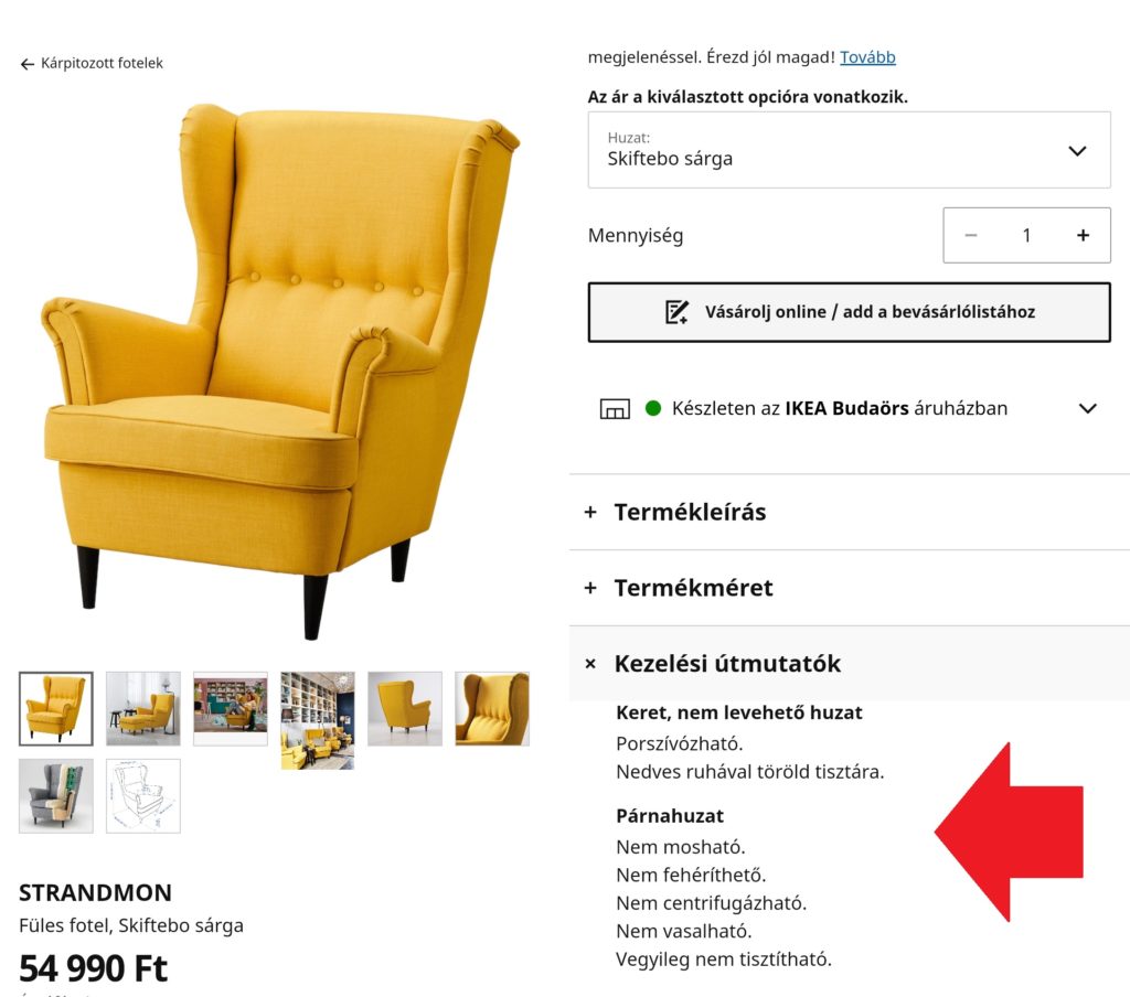 Nem tisztítható Ikea Strandmon fotel